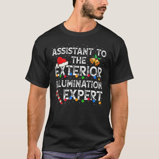 Xmas Assistant To Exterior Illumination Expert San T-Shirt (Front)