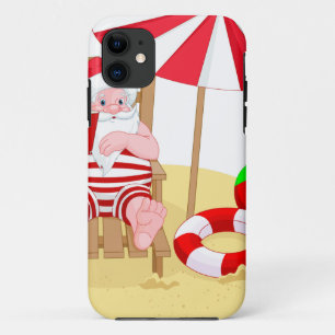 xmas beach santa claus iPhone 11 case
