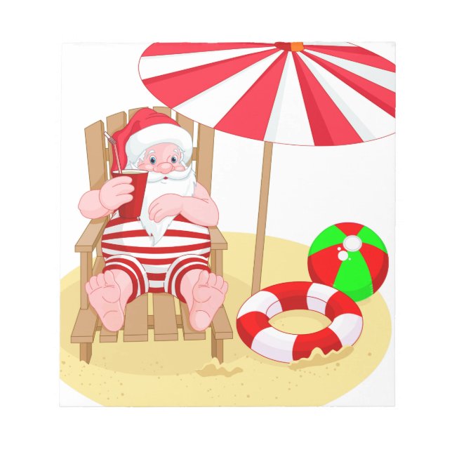 xmas beach santa claus notepad (Front)