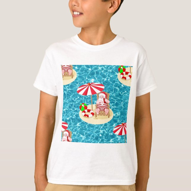 xmas beach santa claus T-Shirt (Front)