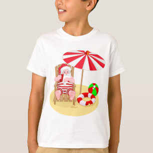 xmas beach santa claus T-Shirt