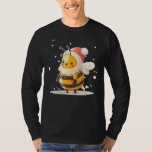Xmas Bee Santa on Christmas Bee T-Shirt<br><div class="desc">Xmas Bee Santa on Christmas Bee</div>