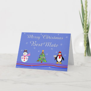 Xmas best mate holiday card