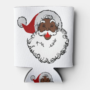 xmas black santa claus can cooler
