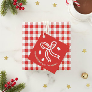 Xmas Bow Doodle CHRISTMAS Holiday Gift To From Favour Tags