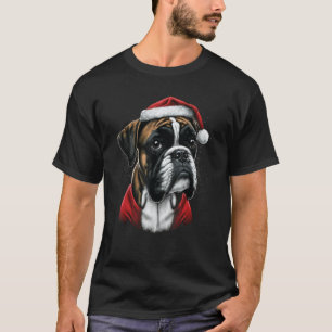 Xmas Boxer Dog Santa on Christmas Boxer Dog Men Wo T-Shirt