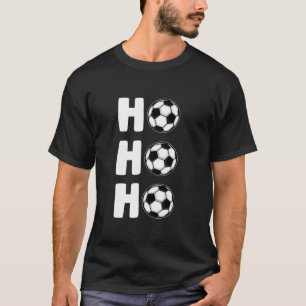 Xmas Boys Ho Ho Ho Christmas Soccer Player Long Sl T-Shirt