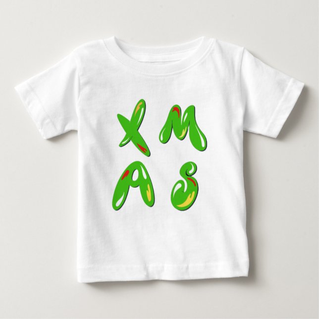 Xmas Bubble Text      Baby T-Shirt (Front)