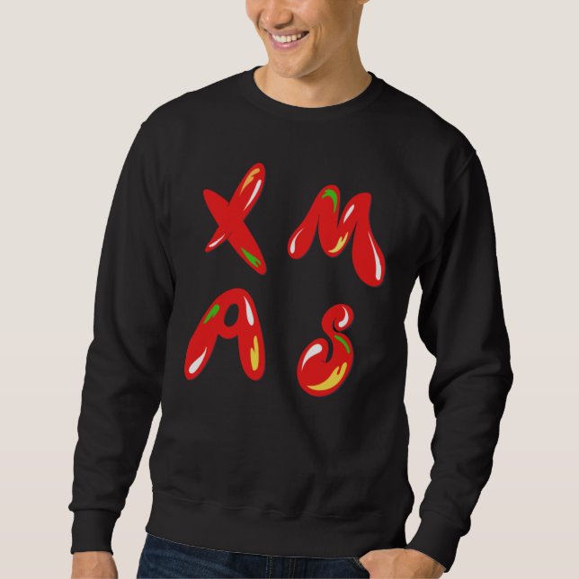 Xmas Bubble Text   Sweatshirt (Front)