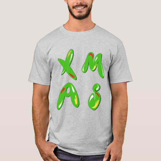 Xmas Bubble Text       T-Shirt (Front)