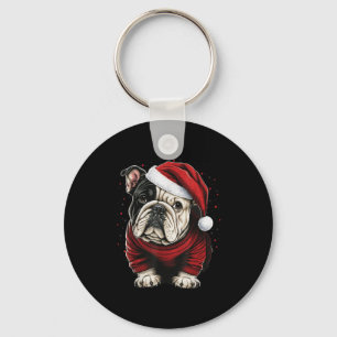 Xmas Bulldog Santa On Christmas Bulldog For Men Wo Key Ring