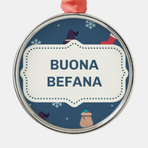 xmas buona Befana Metal Ornament