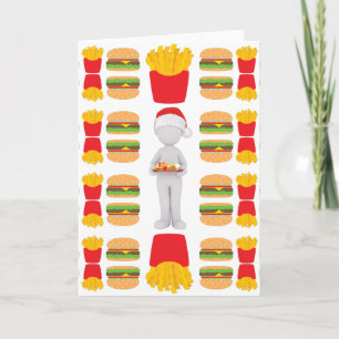 xmas burger santa claus invitation