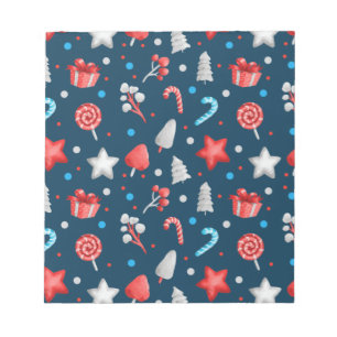 Xmas Candy And Star Notepad