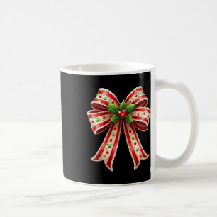 Xmas Candy Cane Bow Christmas  Coffee Mug