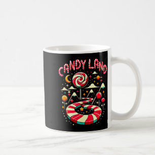 Xmas Candy Land Rainbow Trail Candy Cane Merry Chr Coffee Mug