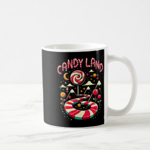 Xmas Candy Land Rainbow Trail Candy Cane Merry Chr Coffee Mug
