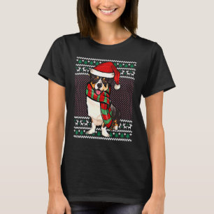 Xmas Cardigan Welsh Corgi Dog Santa Hat Ugly Chris T-Shirt
