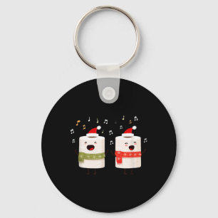 Xmas Caroling Costume for Funny Toilet Papers Key Ring