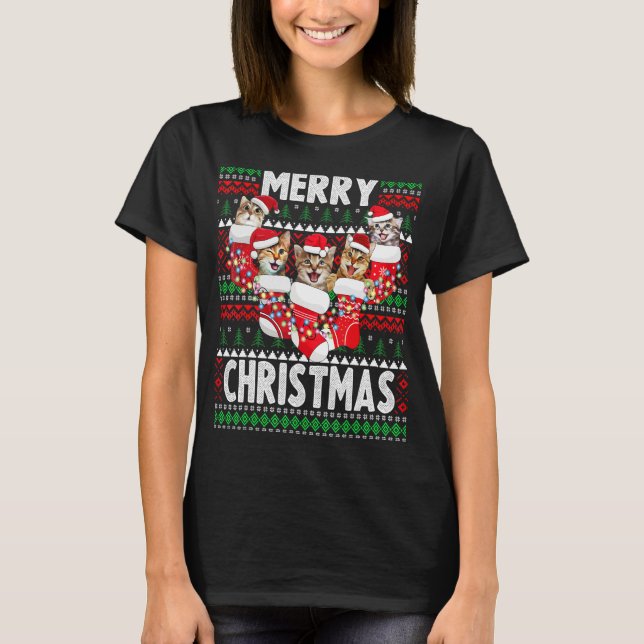 Xmas Cats   and Cute Chrismas Ugly Sweater (Front)