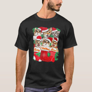 Xmas Cats Inside Stocking For Christmas T-Shirt