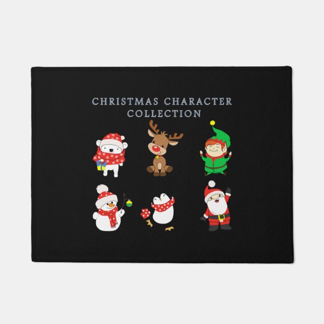 Xmas Characters collection Tee Christmas Doormat (Front)
