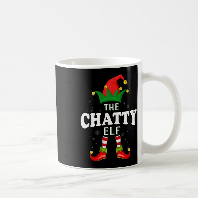 Xmas Chatty Elf Family Matching Christmas Pajama 1 Coffee Mug (Right)