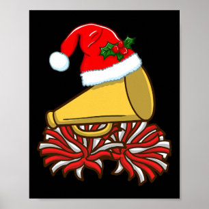 Xmas Cheerleading Cheerleading Santa Christmas Poster