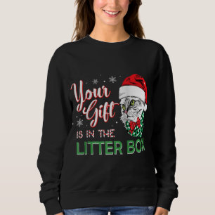 Xmas Christmas Cat Tee Your Gift Is In The Litter 