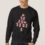 Xmas Christmas Pig Fir Tree Lights Santa Hat Sweatshirt<br><div class="desc">Xmas Christmas Pig Fir Tree Lights Santa Hat</div>