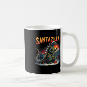 Xmas Christmas Santazilla Funny Holiday Monster Di Coffee Mug