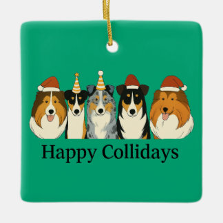 Xmas Collie Ornaments