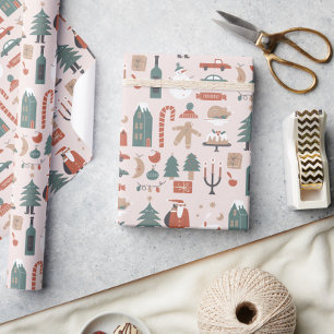 Xmas Coloured Noel Christmas Wrapping Paper