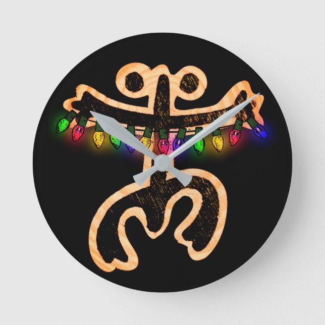 Xmas Coqui Taino Round Clock (Front)