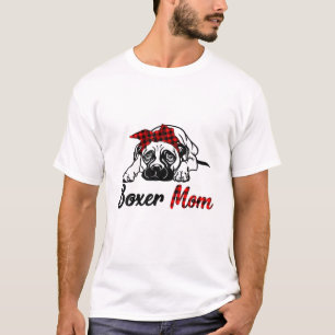 Xmas Cute German Boxer Boxers Dog Mom Gifts Plaid T-Shirt