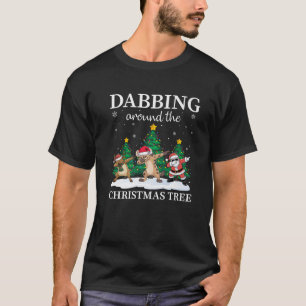 Xmas Dabbing Hyena Reindeer Santa Christmas Dab Pr T-Shirt