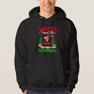 Xmas Dabbing Santa S Favourite Floorball Christmas Hoodie
