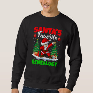 Xmas Dabbing Santa S Favourite Genealogy Christmas Sweatshirt