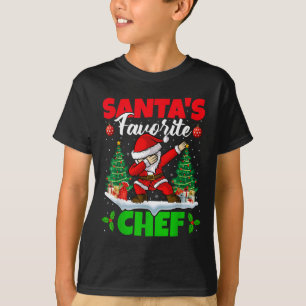 Xmas Dabbing Santa's Favorite Chef Christmas  T-Shirt