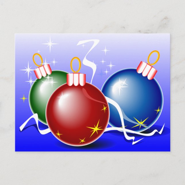 Xmas decoration holiday postcard (Front)