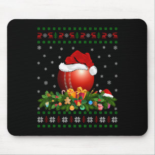 Xmas Decoration Ugly Santa Cricket Ll Christmas Mouse Pad