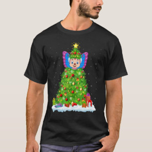 Xmas Decorations Lights Santa Butterfly Christmas  T-Shirt