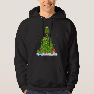 Xmas Decorations Lights Santa Doberman Dog Christm Hoodie