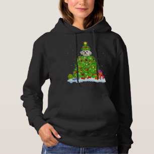 Xmas Decorations Lights Santa Maltipoo Dog Christm Hoodie