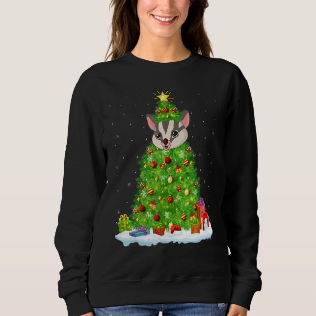 Xmas Decorations Lights Santa Sugar Glider Christm Sweatshirt (Front)