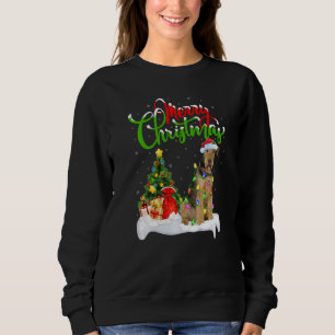 Xmas Decorations Santa Airedale Terrier Dog Christ Sweatshirt