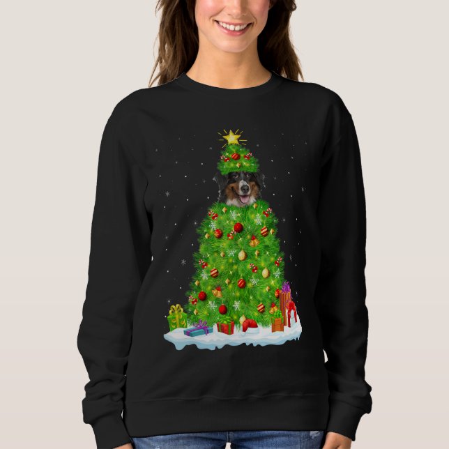 Xmas Decorations Santa Bernese Mountain Dog Christ Sweatshirt (Front)