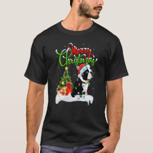 Xmas Decorations Santa Boston Terrier Dog Christma T-Shirt