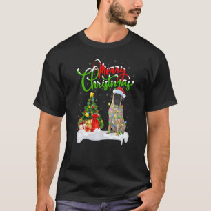 Xmas Decorations Santa Bullmastiff Dog Christmas T-Shirt