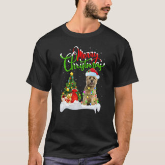Xmas Decorations Santa Cairn Terrier Dog Christmas T-Shirt